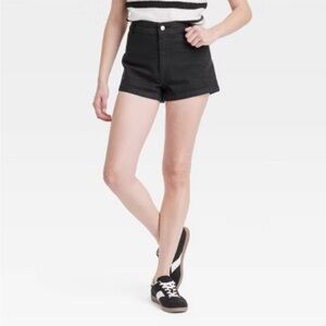 Wild Fable Black High Waist Denim Shorts